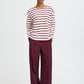 Ramsi Stripe Top Fig