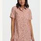 Zoe Mini Shirt Dress Stone Classic Leopard