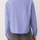 Faye Jacket Collar Woven Stripe Shirt Blue