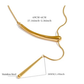 Long Lariet Necklace Gold