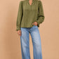 Green Shiffley Embroidered Cotton Top