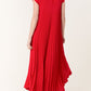 Genna Pleated Dress Red