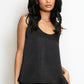 Satin Vest Top Black