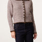 Lyra Stripe Cardigan Brown Pink