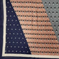 Patterned Scarf Navy Blue