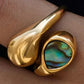 Teardrop Stone Gold Ring