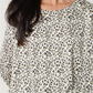 Cath Animal Print Bubble Top Khaki Green