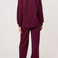 Lisa Cheetah Print Trousers and Sweater Burgandy
