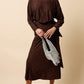 Lysandra Chocolate Animal Textures Gem Wrap Midaxi Dress