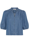 Kashe Denim V Neck Blouse