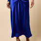 Floriane Cobalt Blue Satin Skirt