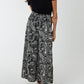 Evie Black and White Abstract Print Wide Leg Trousers