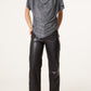 Ruby Aysymmetric Draped Cowl Neck Top Silver