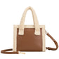 Square Shearling Grab Bag Brown