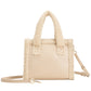 Square Shearling Grab Bag off-white