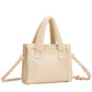 Square Shearling Grab Bag off-white
