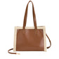 Square Shearling Tote Bag Brown
