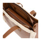 Square Shearling Tote Bag Brown