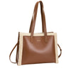 Square Shearling Tote Bag Brown