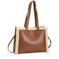 Square Shearling Tote Bag Brown