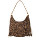 Meduim Scoop Tassle Bag Leopard Print