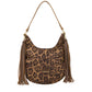Meduim Scoop Tassle Bag Leopard Print