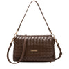Lana Flap Over Clutch Crossbody Bag Brown