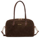 Mitzi Suede Bowling Bag Brown
