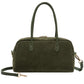 Nicole Suede Bowling Bag Khaki Green