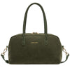 Nicole Suede Bowling Bag Khaki Green