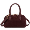 Mitzi Suede Bowling Bag Burgundy