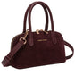 Mitzi Suede Bowling Bag Burgundy
