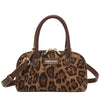 Mitzi Suede Bowling Bag Leopard