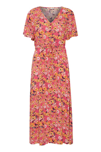 Vera Midi Shirt Dress Carmine Flower online only