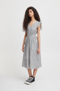Gry Stripe Midi Dress online only