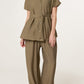 Eden Trousers and Shirt CoOrd Khaki