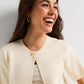 Gold Short Sleeve One Button Cardigan Birch