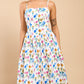 Leonora Floral Print Balloon Midaxi Dress