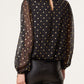 Chloe Black and Gold Spot Top