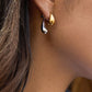 Mix Metal Teardrop Earrings