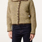 Lyra Stripe Cardigan  Brown Yellow