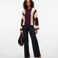 Gigi Jumper Burgandy and Cream