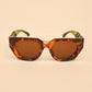 Luxe Zeilia Tortoiseshell and Olive Sunglasses by Powder