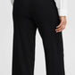 Morla Wide Leg Knit Trousers Black