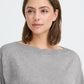 Luls Boat Neck Jumper Light Grey Melange