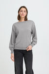 Luls Boat Neck Jumper Light Grey Melange