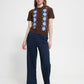 Dasila Jumper Blue and Brown