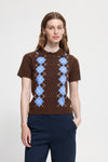 Dasila Jumper Blue and Brown