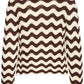 Magio Cardigan Zigzag Stripe Java