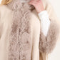 Leanne Faux Fur trim Cream Cape